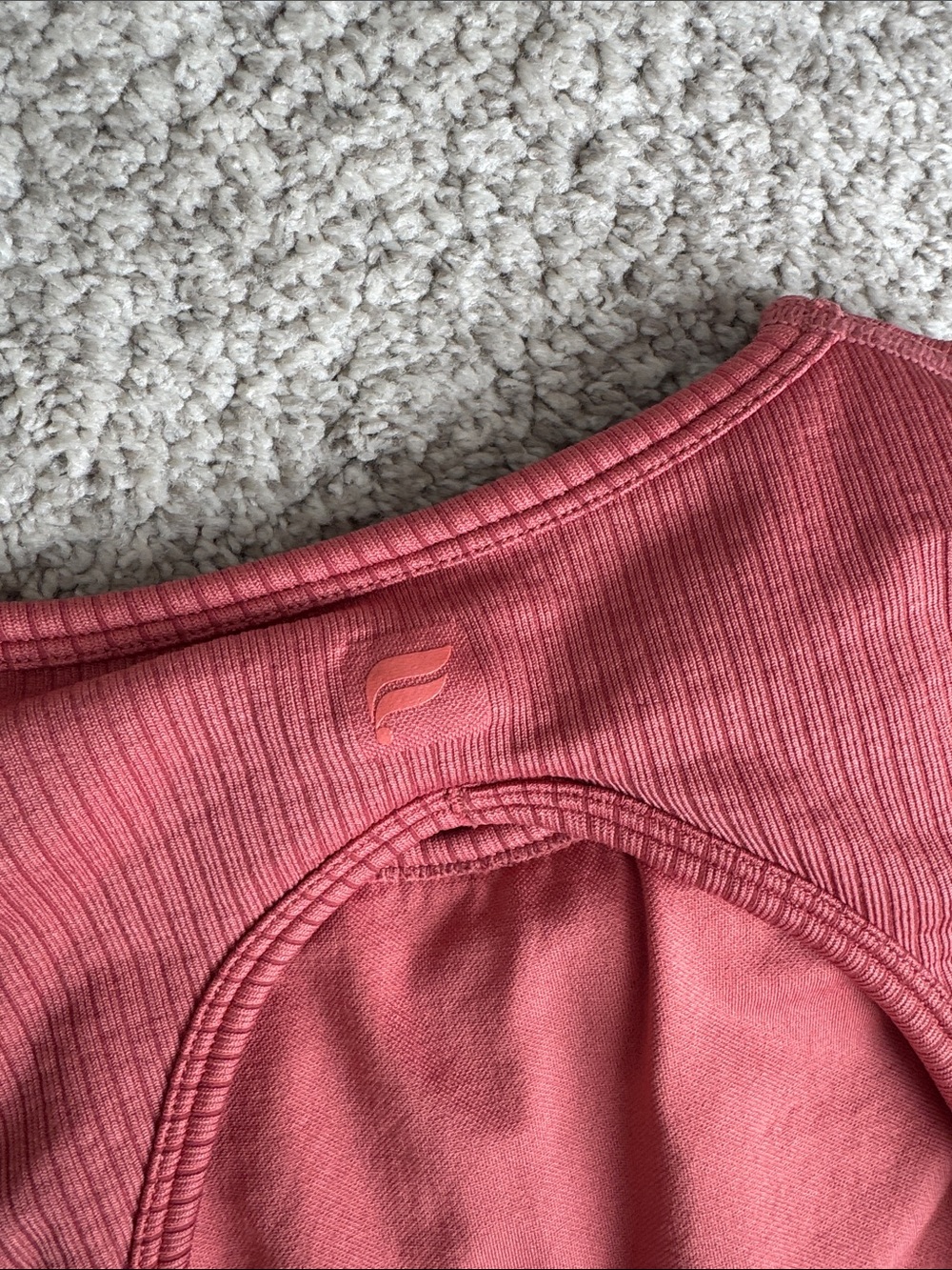 Fabletics Ribbed Workout Set - Dusty Rose - Picture 3 of 4